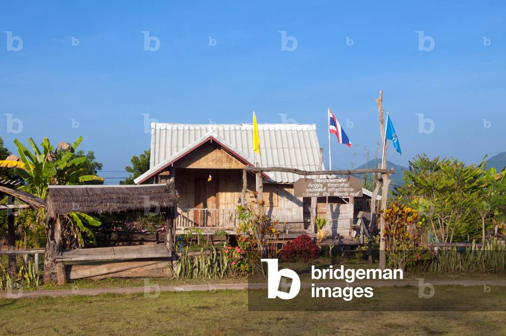 Thailand: Traditional wooden Loei house at Ban Na Aor cultural village, Loei Province