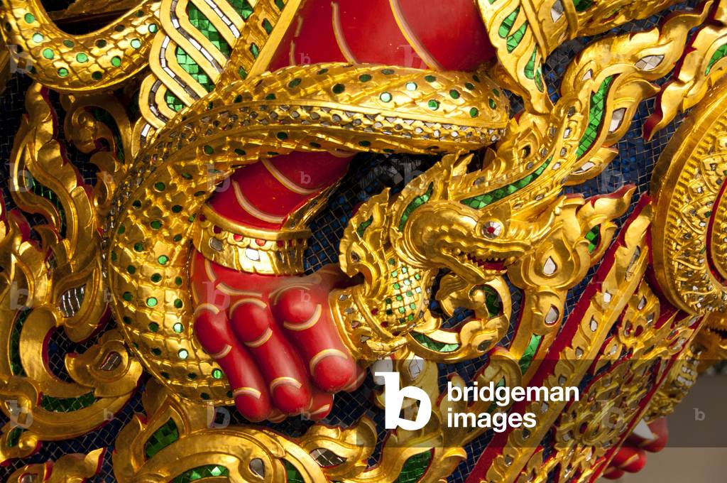 Thailand: Naga detail on the Narai Song Suban H. M. King Rama IX barge, Royal Barges Museum, Bangkok