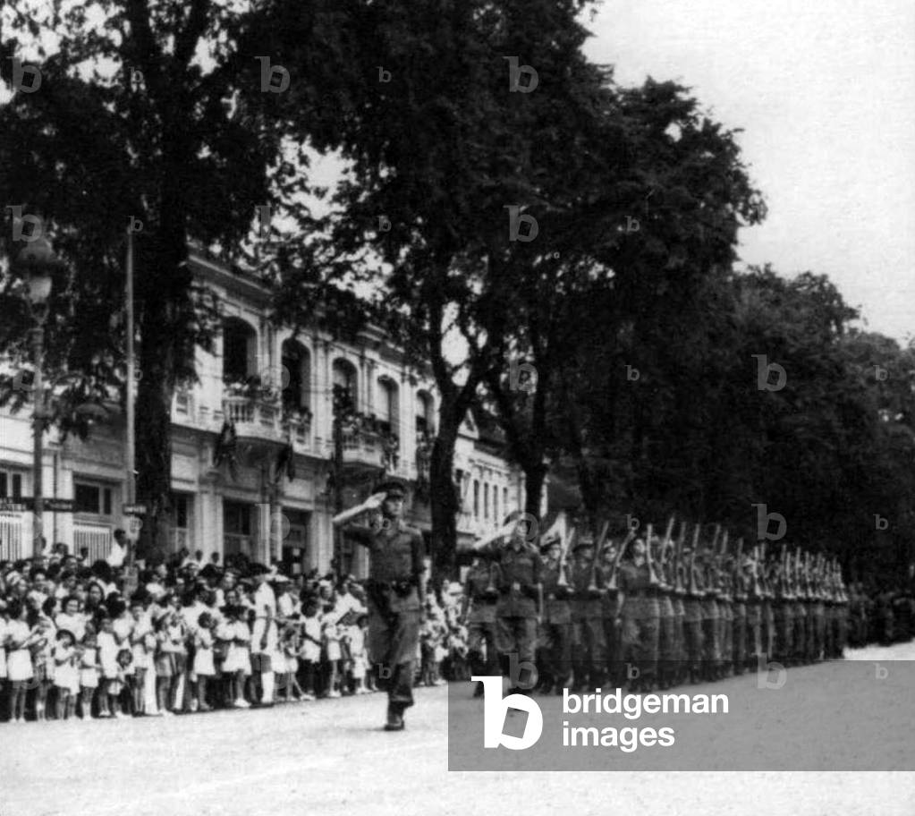 Vietnam: British troops in Saigon at the end of World War II (1945-46).