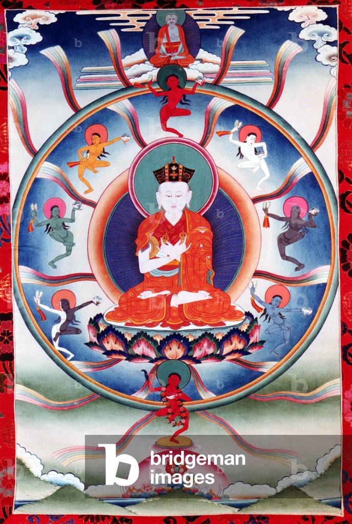 China / Tibet: Miyo Dorje, the 8th Karmapa Lama (1507-1554), 20th century thangka painting