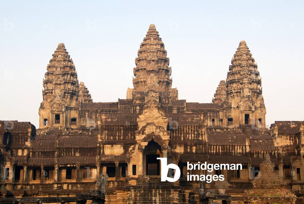 Cambodia: View of Angkor Wat from the eastern entrance
