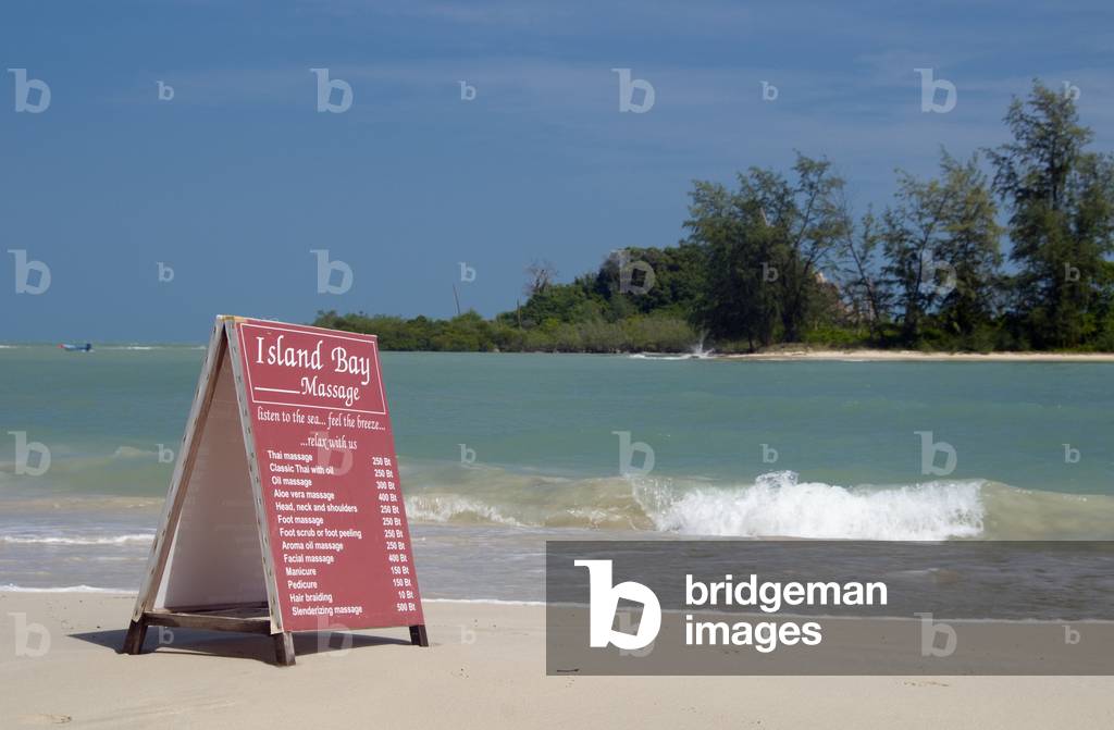 Thailand: Massage sign, Choeng Mon Beach, Ko Samui