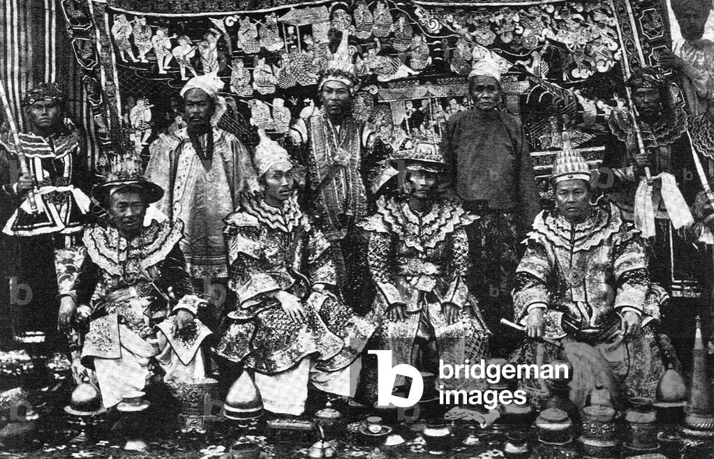 Burma / Myanmar / India: Shan and Karen chiefs dressed in their finery at the Delhi Durbar, 1902