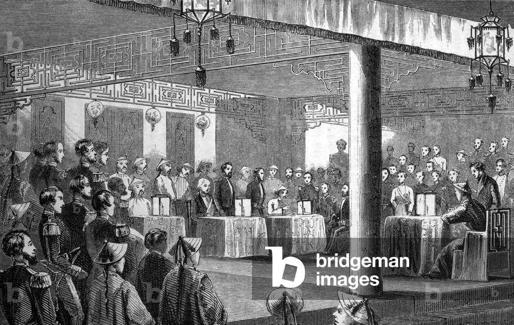 China: Signing of the Treat of Tientsin , 1858. Second Opium War, 1856-1860