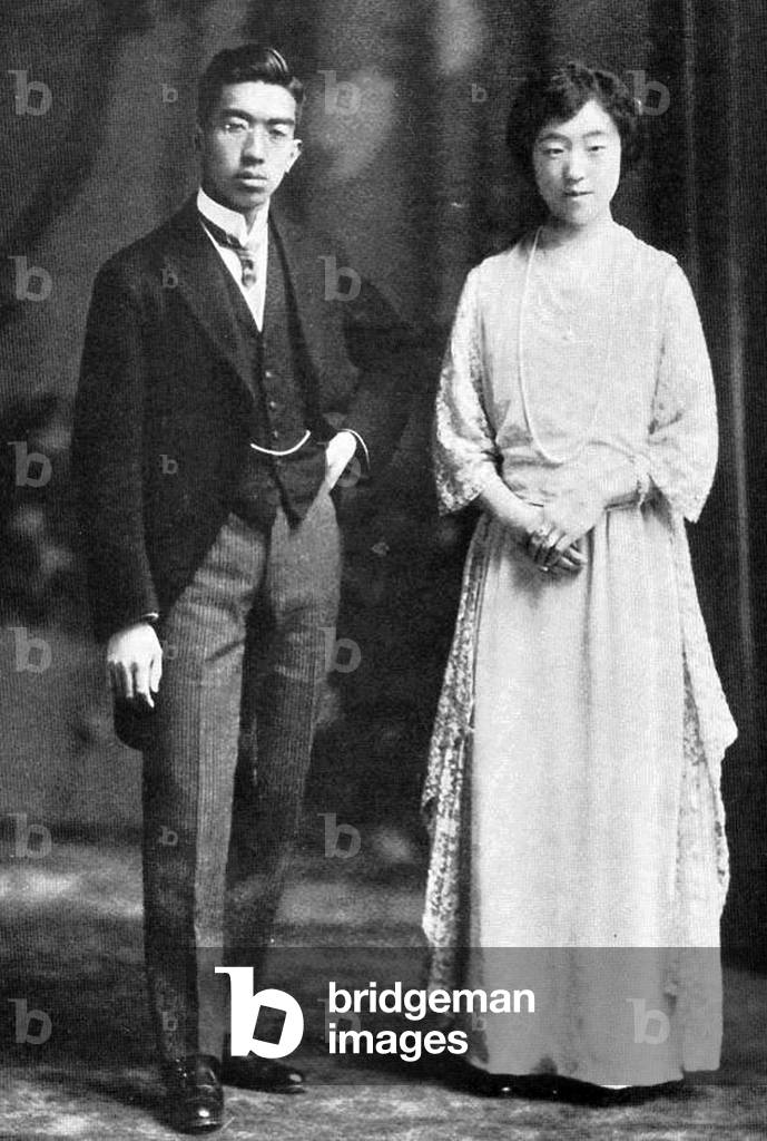 Japan: Emperor Hirohito and Empress Kojun. A photograph taken just after marriage, probably on 24 Jan, 1924