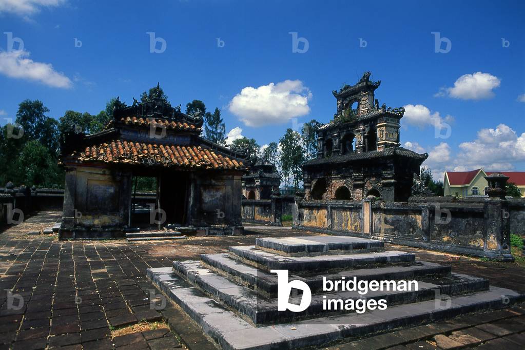 Vietnam: Courtyard at the Tomb of Emperor Duc Duc, Hue