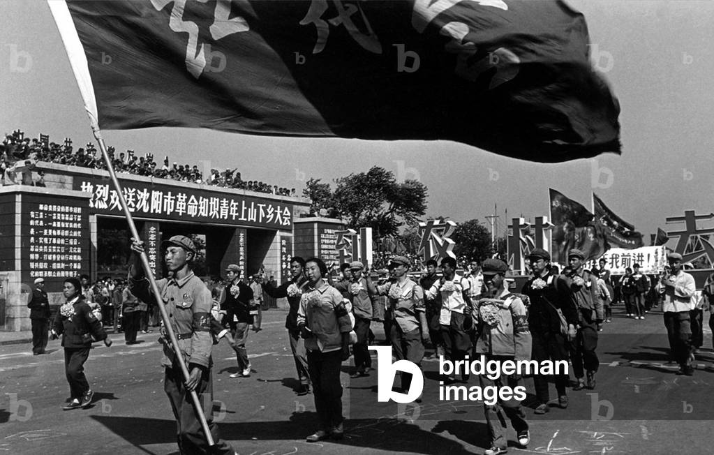 China: A scene from the Cultural Revolution (1966-1976) on the streets of Shenyang, August 1968