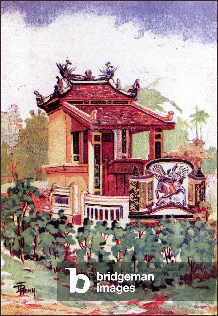 Vietnam: A pagoda on Nam Giao Avenue, Hue, c. 1930.