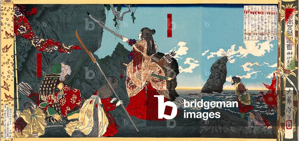 Japan: Scroll painting of Empress Jingu (c.169 - 269 CE), consort to Emperor Chuai, she also served as Regent (209-269).