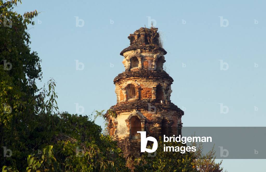 Thailand: The seven tiered Chedi Plong, Wat Chiang Chom (Wat Chedi Plong), Chiang Mai
