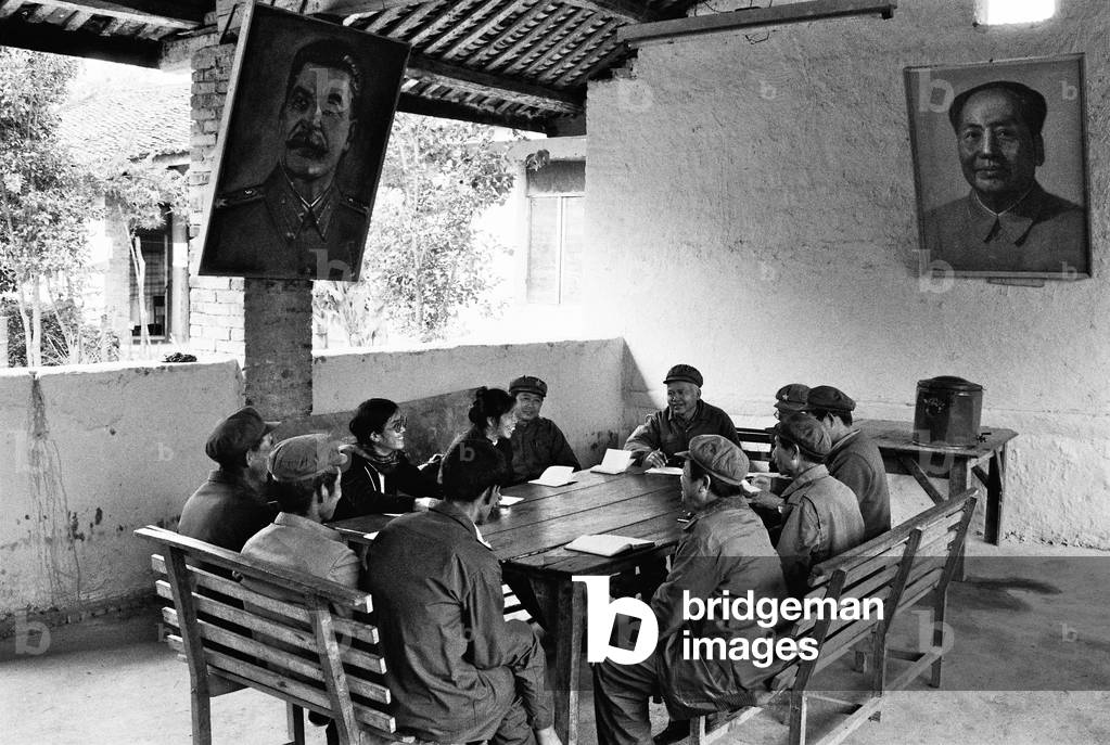 Burma / Myanmar: CPB leaders discussing tactics at Panghsang. Communist Party of Burma (CPB), (1985)