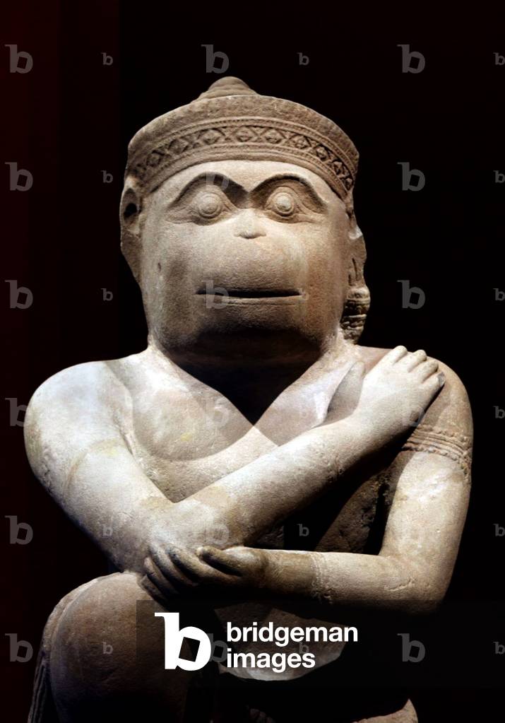 Cambodia: The 'monkey god' Hanuman, Sandstone, Prasat Chen Temple, Koh Ker archaeological site, 10th Century, formerly Cleveland Museum of Art, returned to the Cambodian authorities in 2015