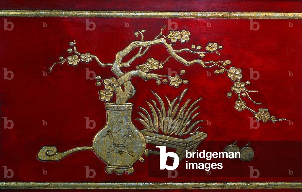 Vietnam: Lacquered altar detail, Quan Cong Pagoda (Chua Ong), Hoi An