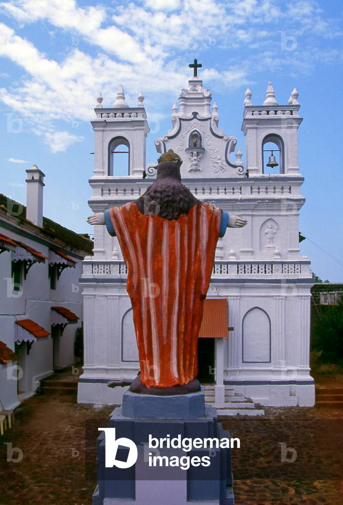 India: The St. Anthony Catholic Church within the 17th century Fort Tiracol (Terekhol Fort), Goa