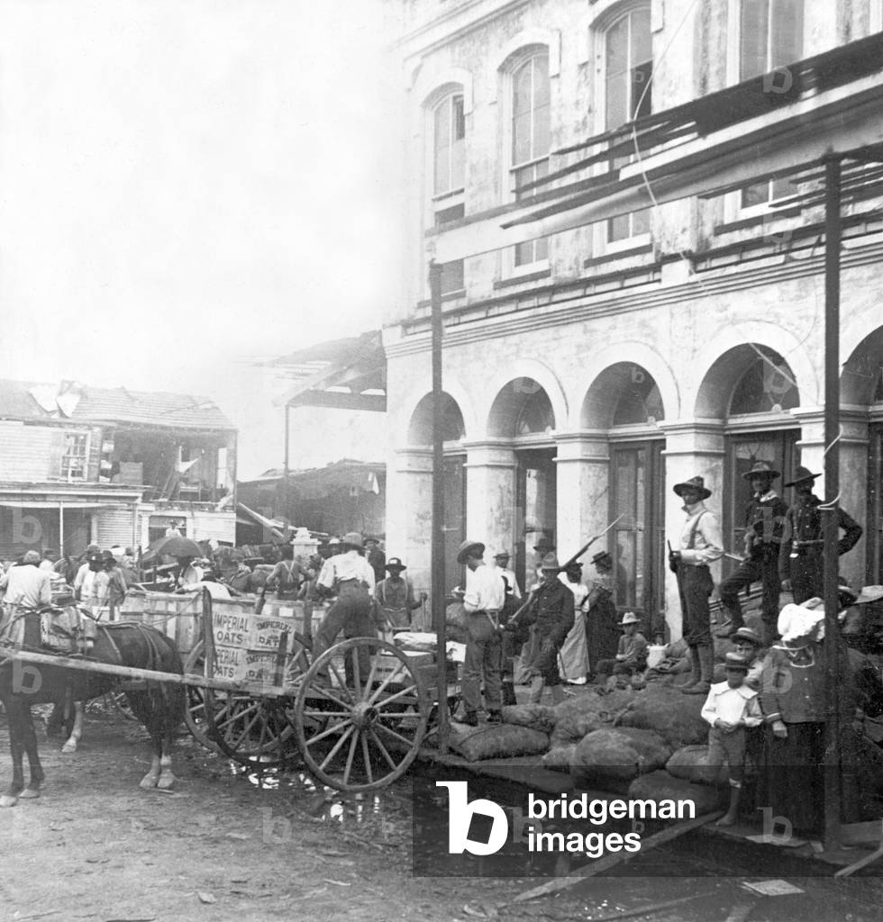 USA: The 1900 Galveston Hurricane. 'Galveston flood, Sept., 1900--Commissary Department', 1900