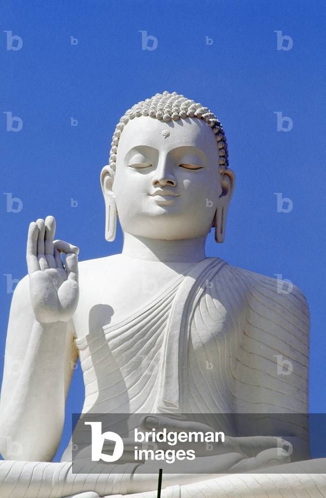 Sri Lanka: Giant seated Buddha at Ambasthala Dagoba, Mihintale