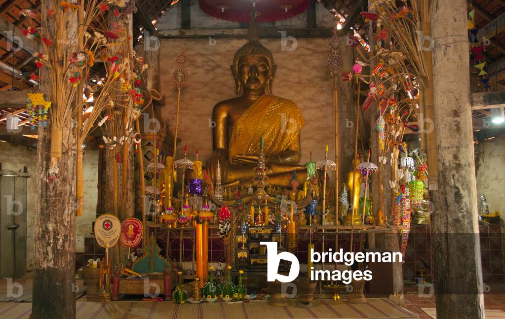 Thailand: Venerable Lao-style seated Buddha image at Wat Si Pho Chai Na Phung, Na Haeo District, Loei Province