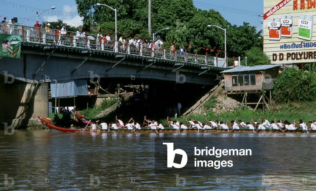 Thailand: Dragon Boat Races on the River Ping, Loy Krathong Festival, Chiang Mai