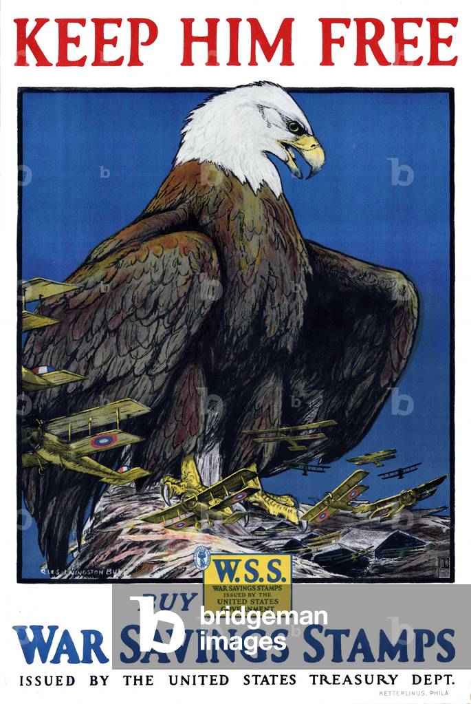USA: 'Keep Him Free'. First World War propaganda poster, Philadelphia, c. 1918