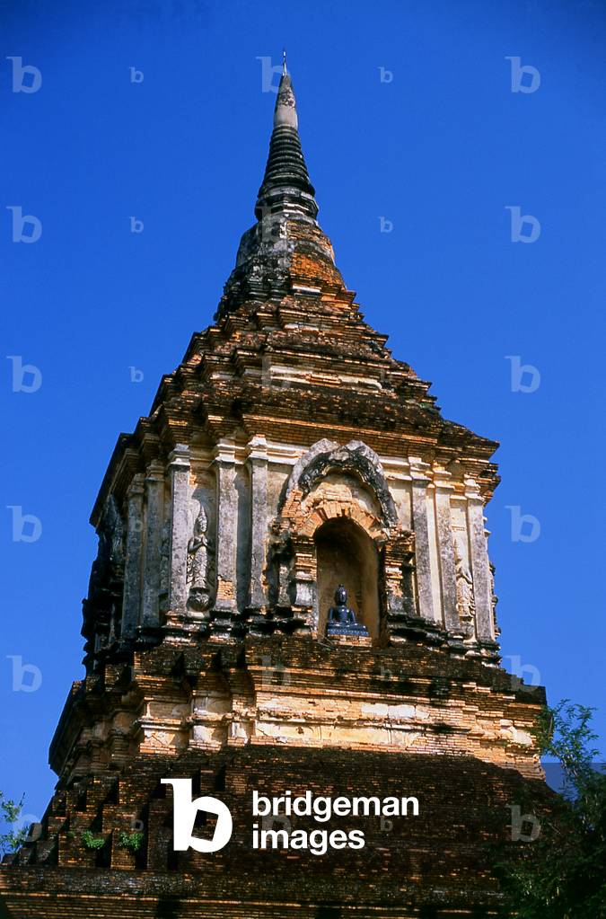 Thailand: The 16th century chedi at Wat Lok Moli, Chiang Mai, northern Thailand