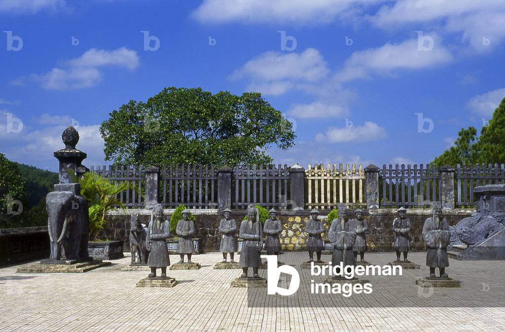 Vietnam: Stone soldiers guarding the Tomb of Emperor Khai Dinh, Hue