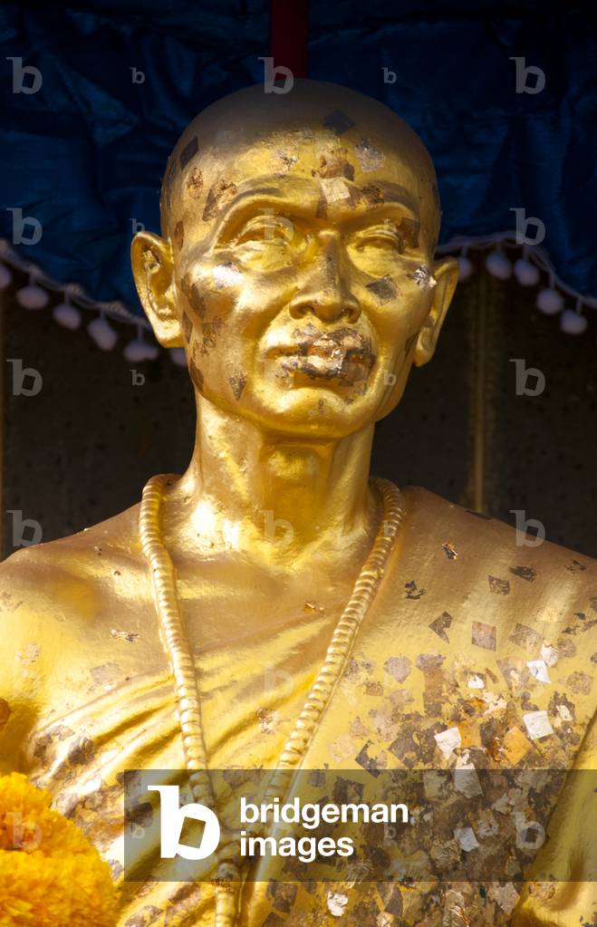Thailand: The Khru Ba Srivichai (1878 - 1938) memorial at the foot of Doi Suthep, Chiang Mai, northern Thailand
