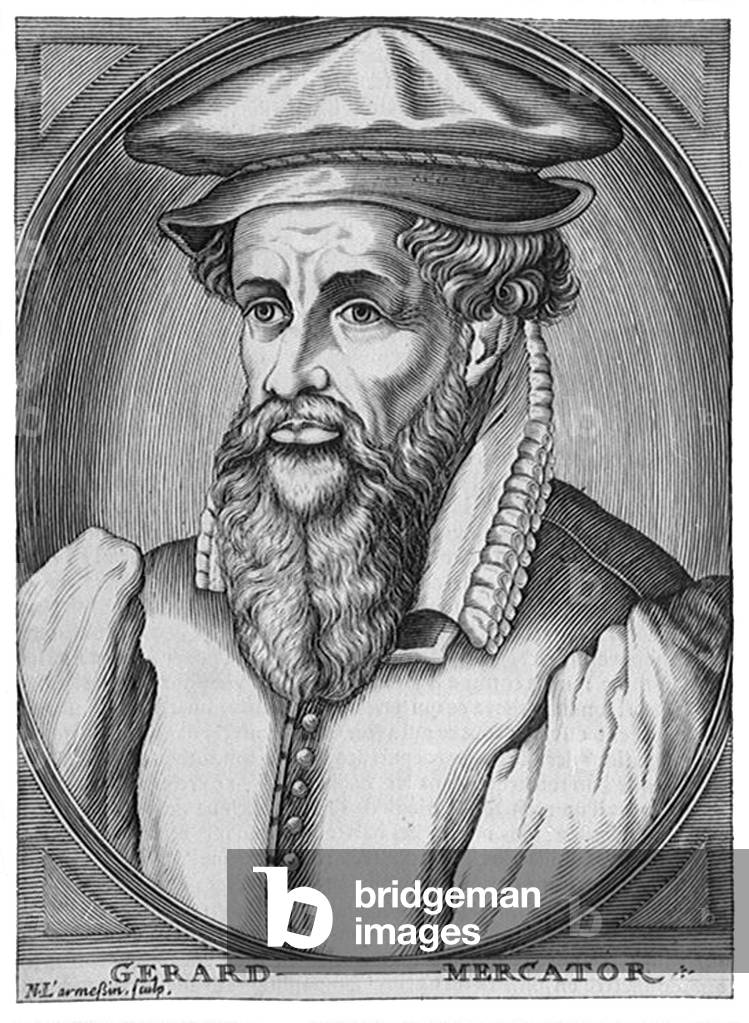 Belgium / Germany: Gerardus Mercator (1512 - 1594), engraving, Joannis Francisci Foppens, 1739