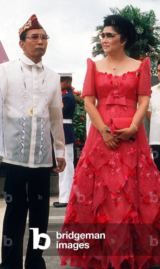 Philippines: President Ferdinand Marcos and First Lady Imelda Marcos in Leyte, October 20 1984