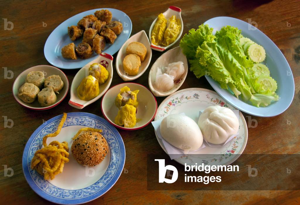 Thailand: Dim Sum and Grilled Pork restaurant on the Huai Yod Road, Trang Town, Trang Province, southern Thailand