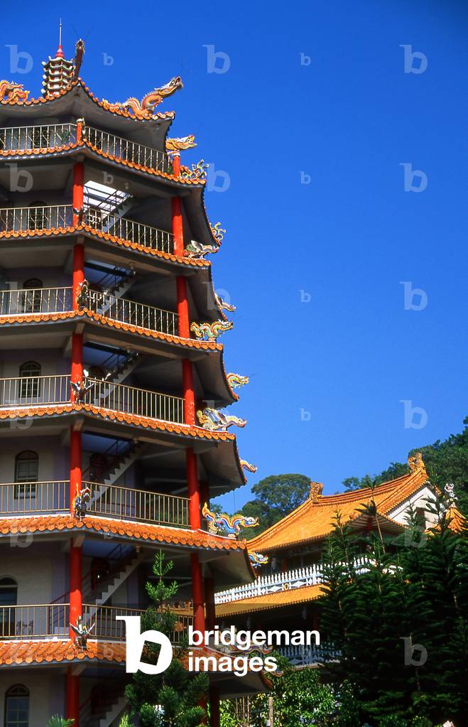 Taiwan: Pagoda at the Dragon Phoenix Temple (Longfeng Fogong) on the slopes of Carp Hill (Liyushan), Taitung (Taidong)