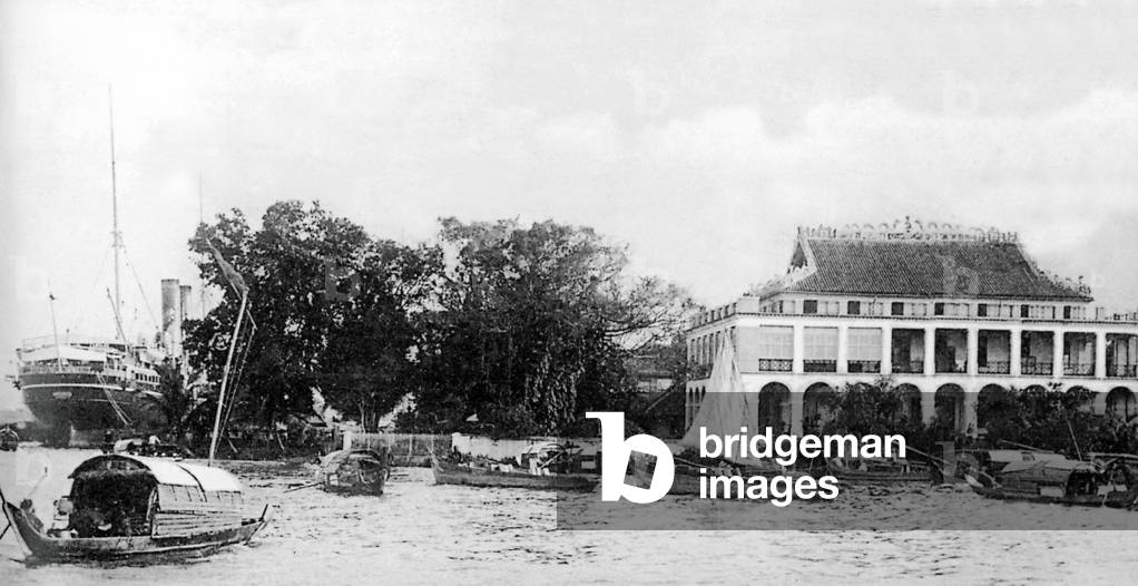 Vietnam: The maritime post office at Nha Kong Port, Saigon (early 20th century)