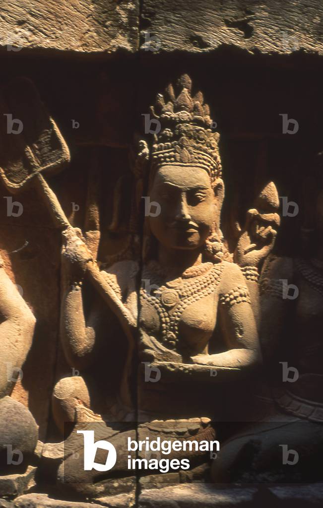 Cambodia: Bas-reliefs, the Terrace of the Leper King, Angkor Thom