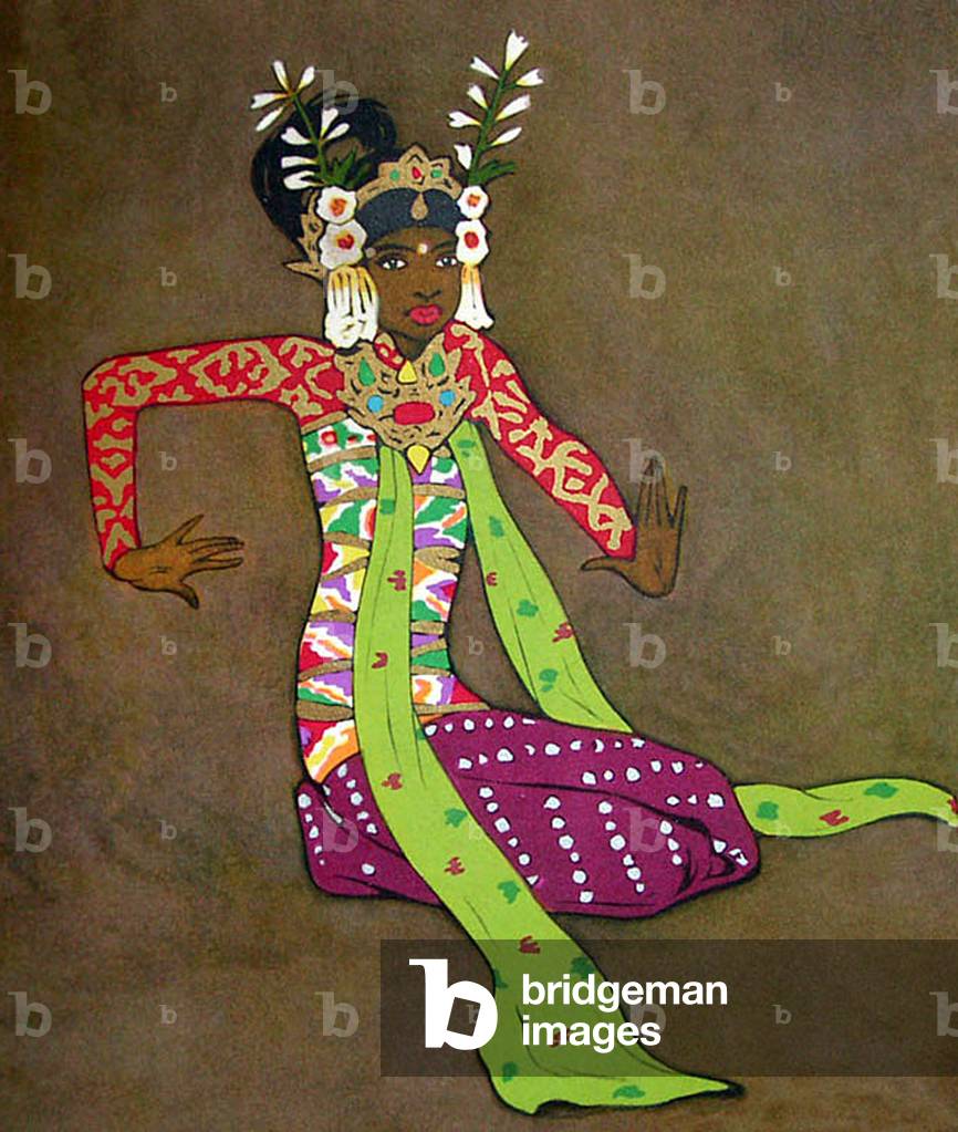 Indonesia: Balinese classical dancer by Tyra Kleen (1874-1951), c.1935
