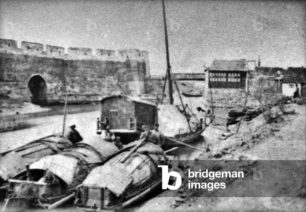 China: Shanghai Old City (Nanshi) Shuimen Gate, c. 1890