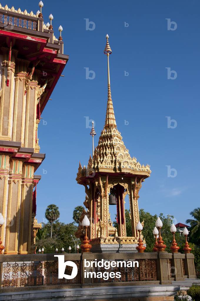 Thailand: Bell tower next to the Phramahathat Chedi, Wat Chalong, Phuket