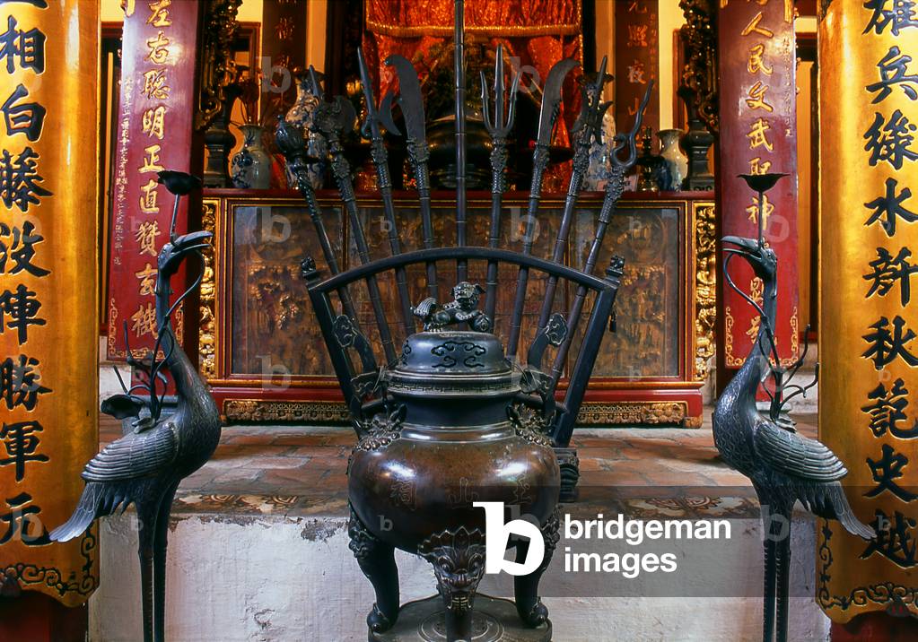 Vietnam: Altar in the Den Ngoc Son or Jade Mountain Temple, Hoan Kiem Lake, Hanoi