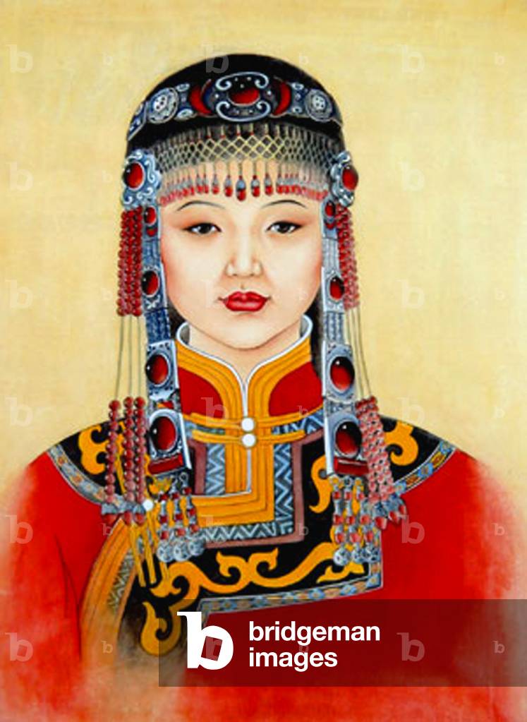 China: Empress Dowager Xiao Duanwen (1613-1688), consort of Hong Taiji (Huang Taiji), 2nd Qing Emperor (r. 1626-1643).