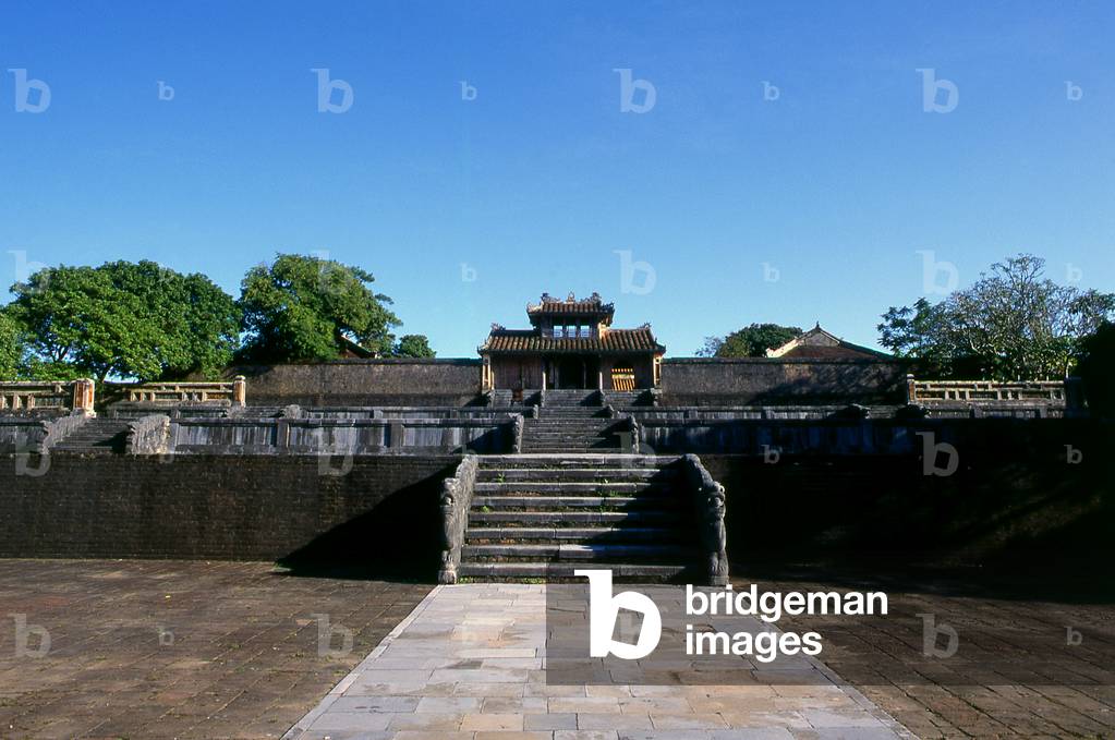 Vietnam: Staircase and entrance to the Tomb of Emperor Thieu Tri, Hue