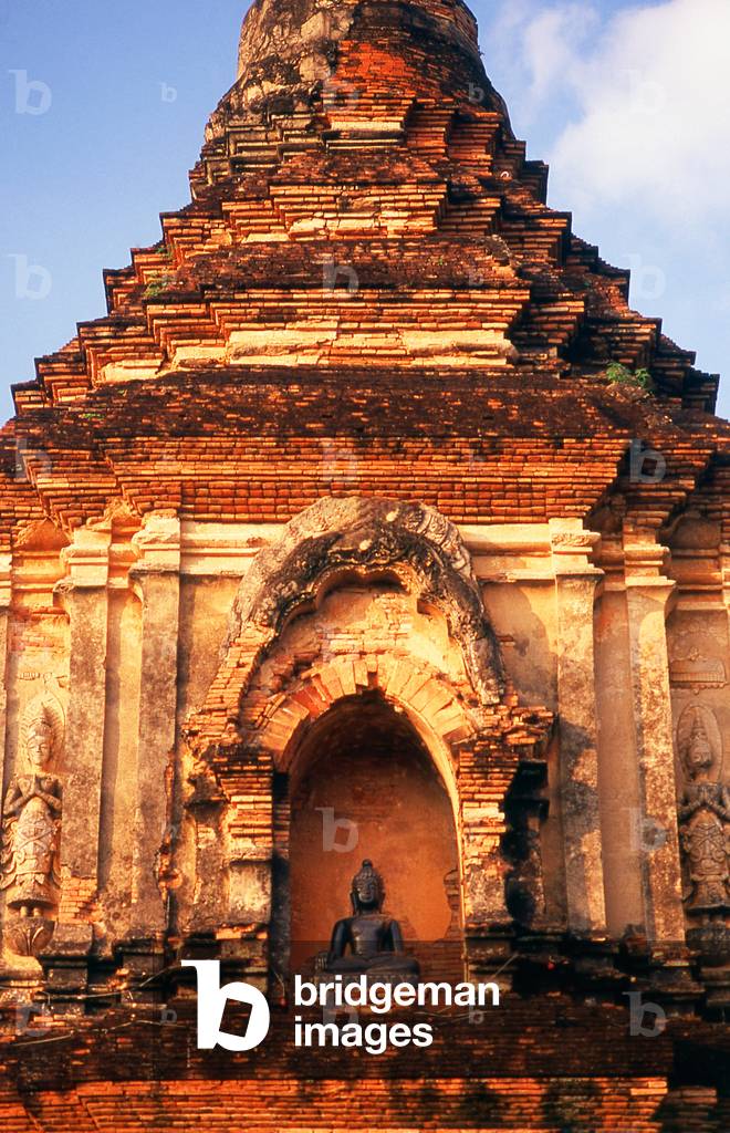 Thailand: The 16th century chedi at Wat Lok Moli, Chiang Mai, northern Thailand