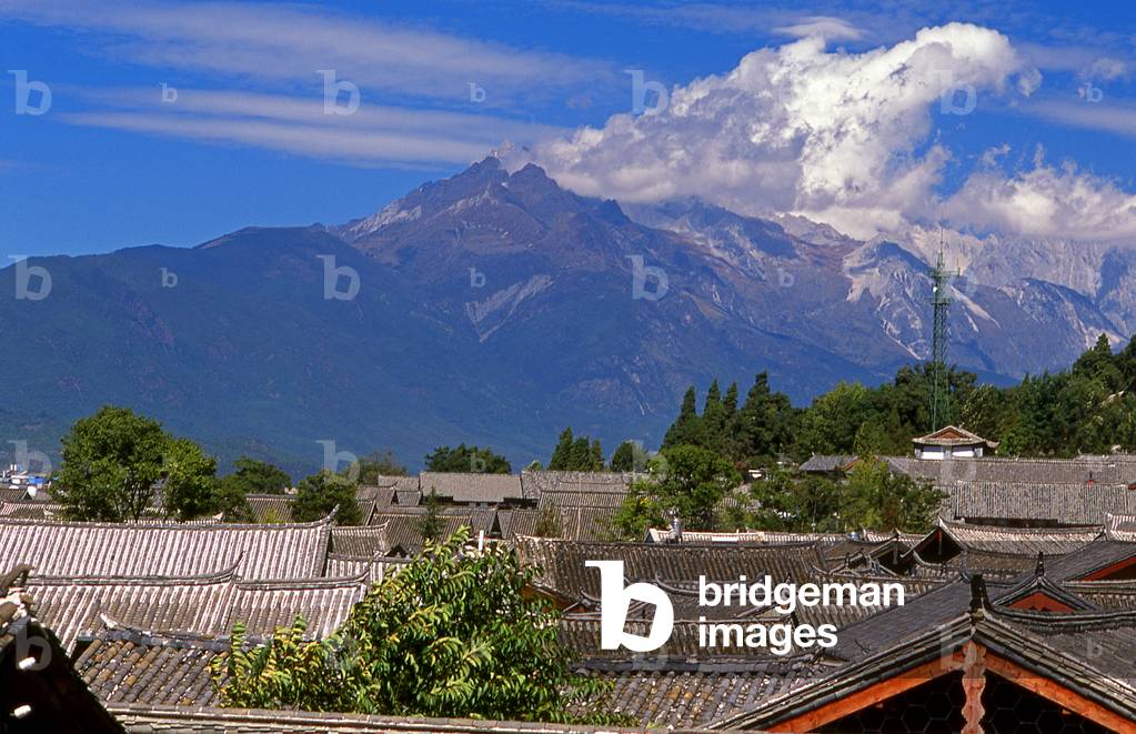 China: View over Lijiang Old Town, Yunnan Province