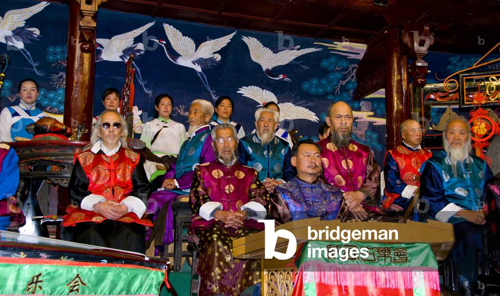 China: The Naxi (Nakhi) Folk Orchestra, Naxi Orchestra Hall, Lijiang Old Town, Yunnan Province