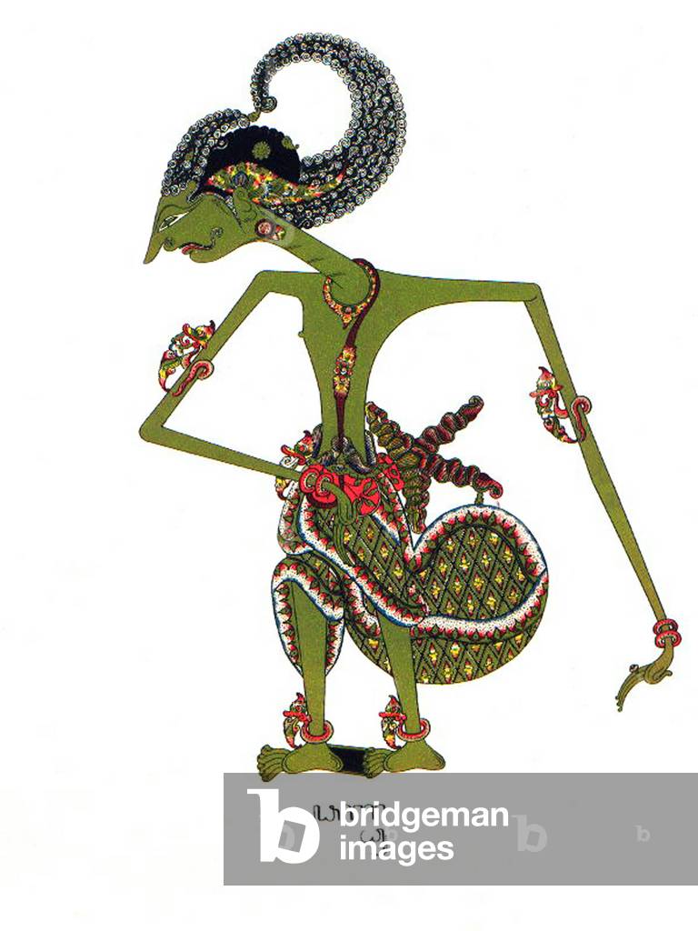 Indonesia: Figure of Pandu, wayang kulit ('shadow puppet') character from the ancient Hindu epic, Mahabharata