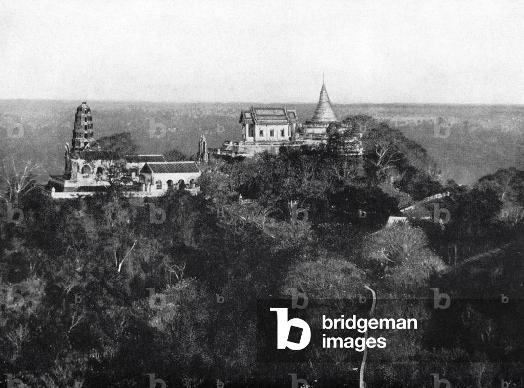 Thailand: A view of Phra Nakorn Khiri, a royal palace built by King Mongkut in 1860. Next to the palace is an observation tower and on the adjoining hill is the royal temple Wat Phra Kaeo.