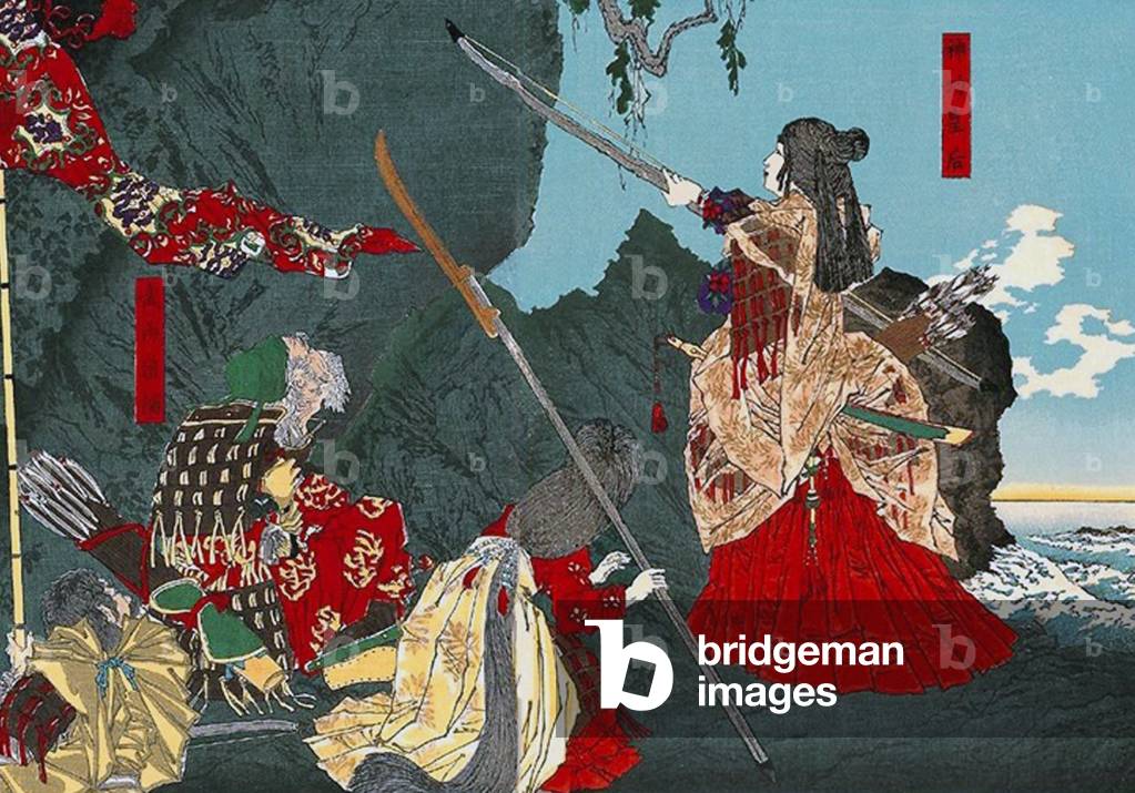 Japan: Scroll painting of Empress Jingu (c.169 - 269 CE), consort to Emperor Chuai, she also served as Regent (209-269).