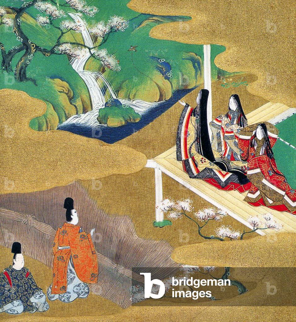 Japan: A scene from the 'Tale of Genji' attributed to Tosa Mitsuoki (1617-1691)