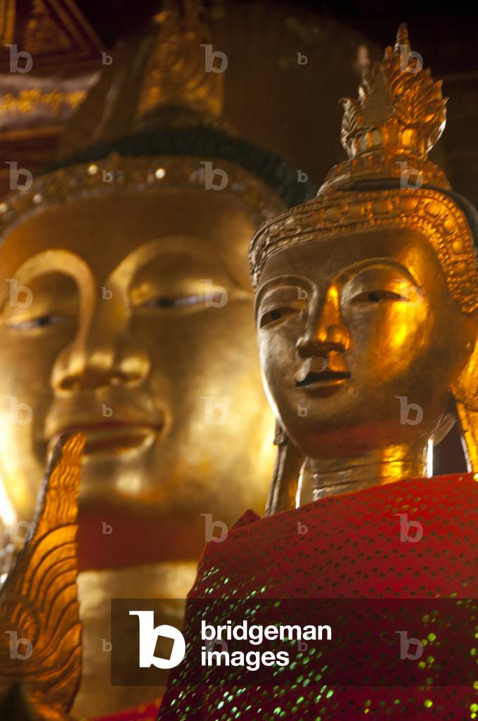 Burma / Myanmar: Buddha statues at 19th century Wat Par Lyeng, Kyaing Tong (Kengtung), Shan State. Photographed 2015