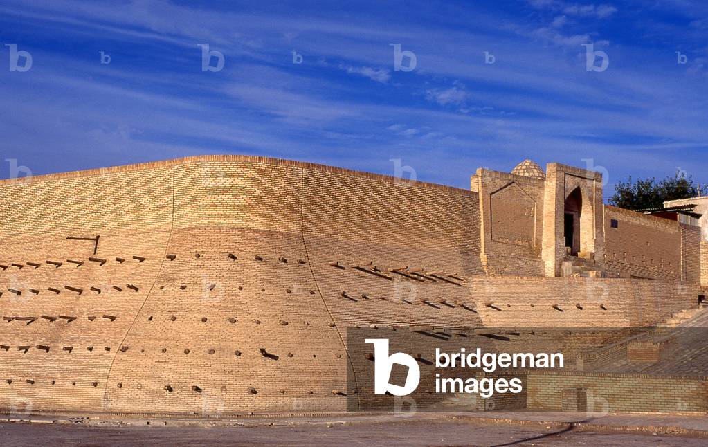 Uzbekistan: Outer walls of the Zindan (city jail), Bukhara