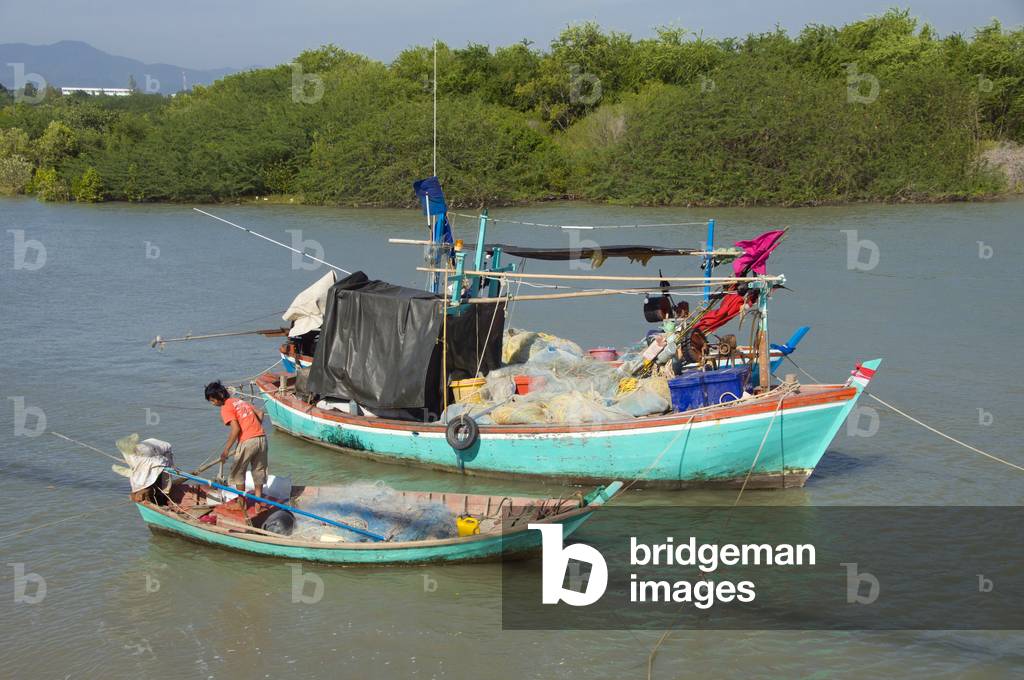 Thailand: Fishing boats at Ao Bang Nang Lom, Prachuap Khiri Khan
