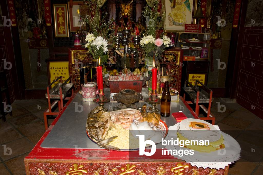 Thailand: An altar in San Chao Saeng Tham Chinese temple, Phuket