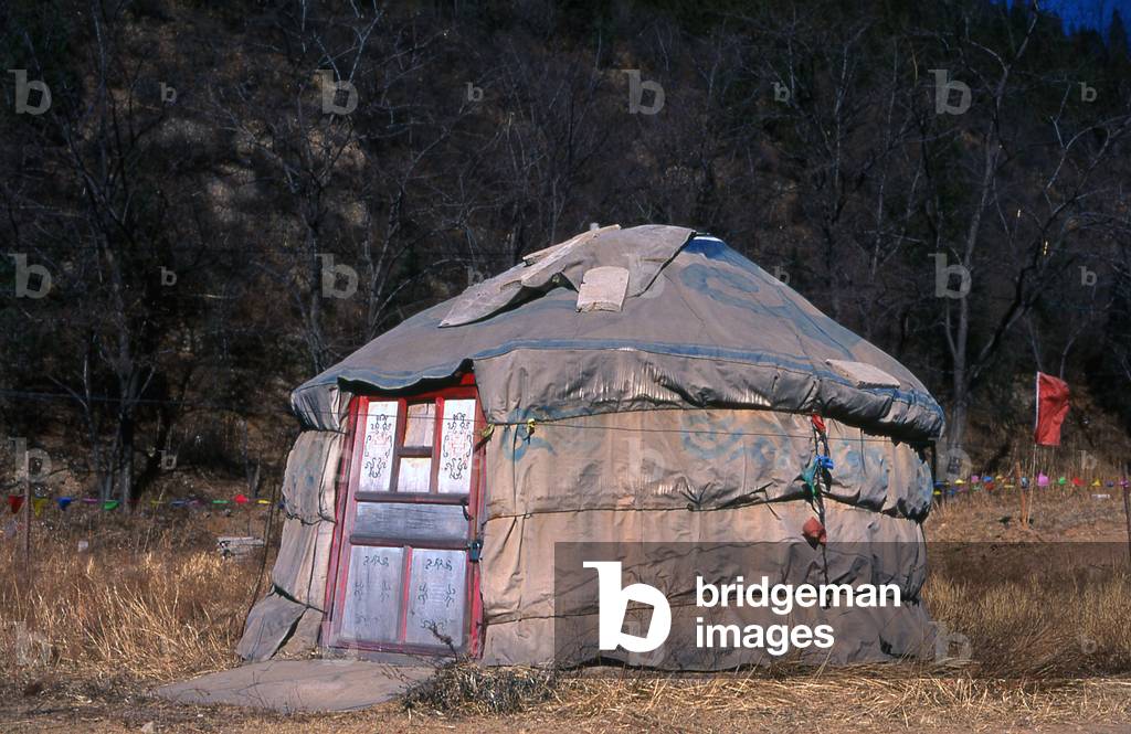 China: Yurts next to the Great Wall near Badaling, north of Beijing